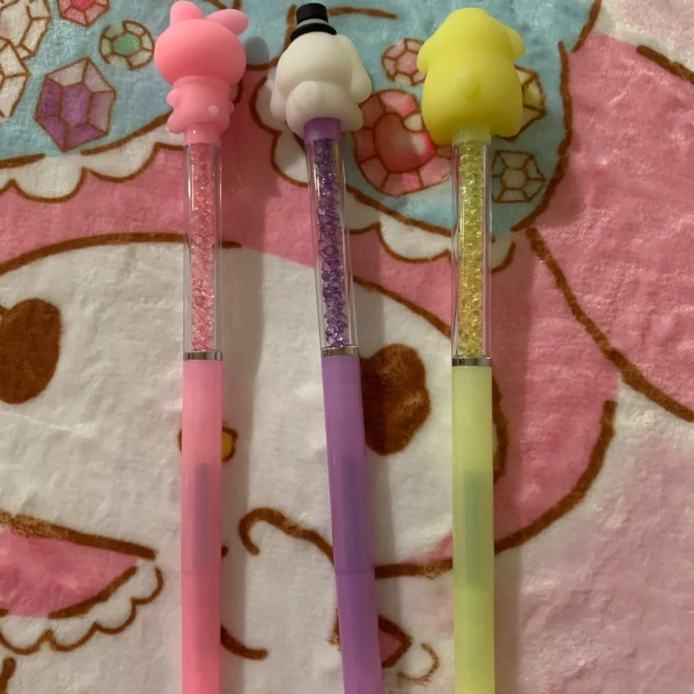 Set of 3 Sanrio Pens (My Melody, Cinnamoroll and Pompompurin)